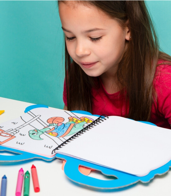 OMY Super Coloring Stickerlı Not Defteri // Dino