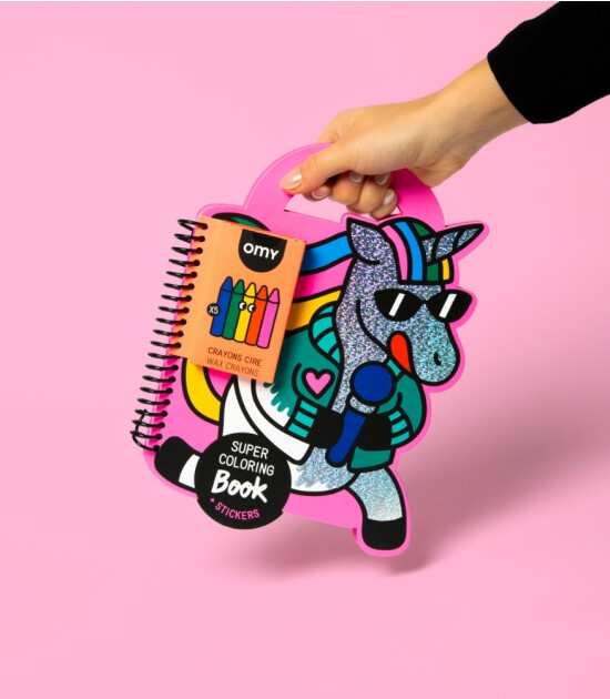 OMY Super Coloring Stickerlı Not Defteri // Lily