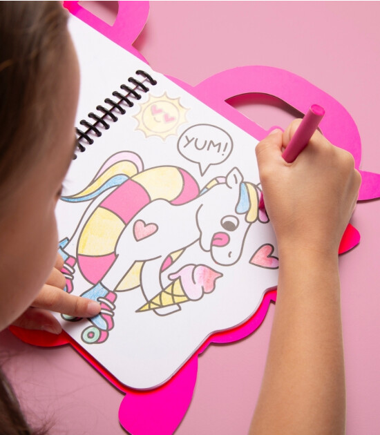 OMY Super Coloring Stickerlı Not Defteri // Lily