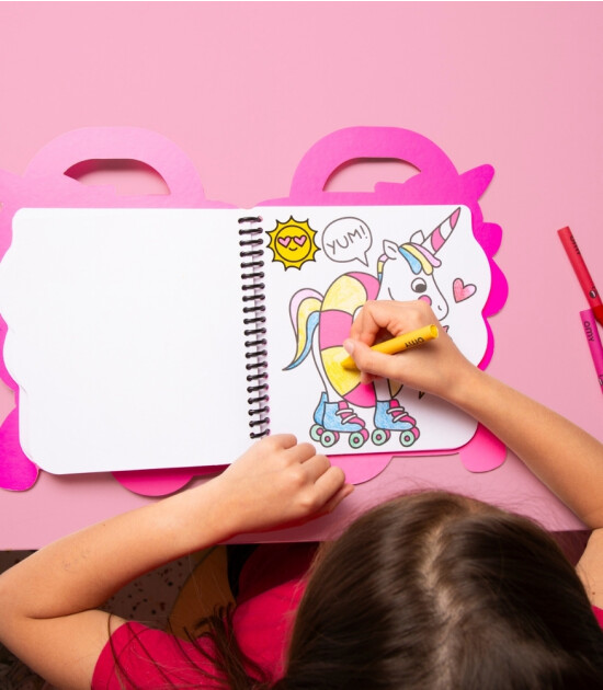 OMY Super Coloring Stickerlı Not Defteri // Lily