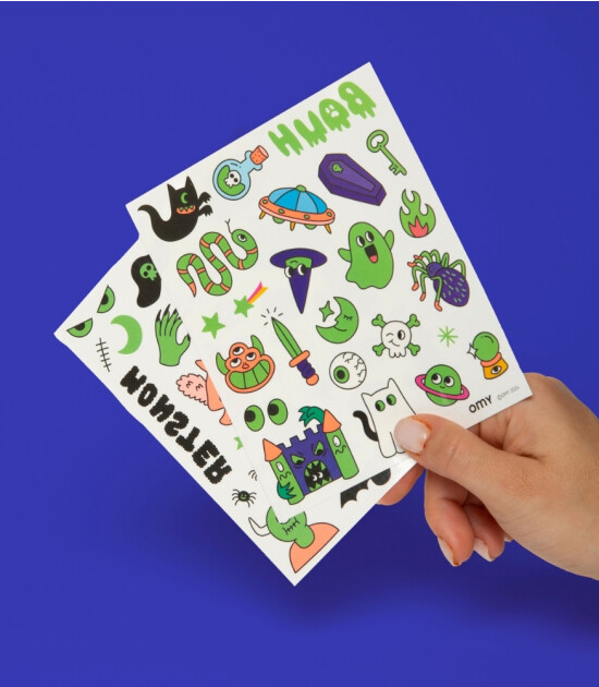 OMY Tattoos Geçici Dövme // Boo! Glow in Dark!
