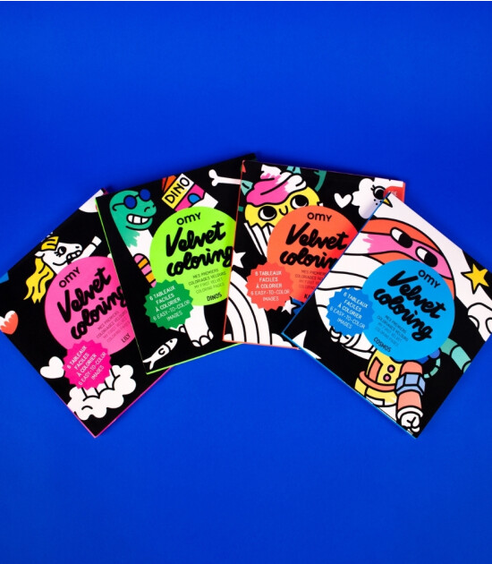 OMY Velvet Coloring Kadife Boya Kartları // Animals