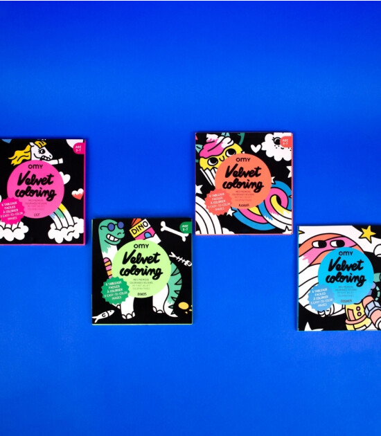 OMY Velvet Coloring Kadife Boya Kartları // Animals