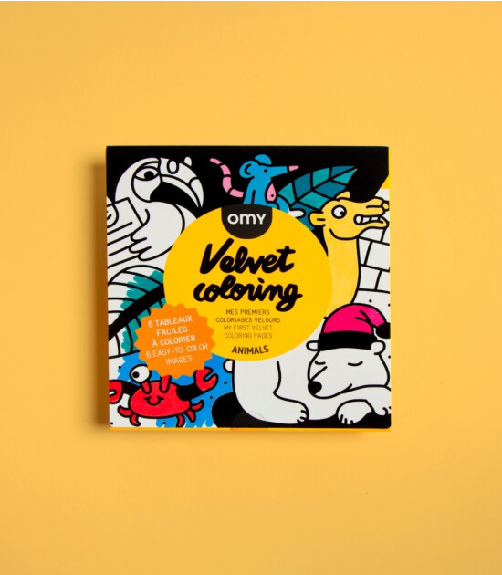 OMY Velvet Coloring Kadife Boya Kartları // Animals
