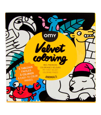 OMY Velvet Coloring Kadife Boya Kartları // Animals