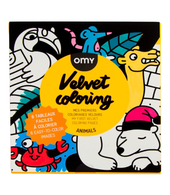OMY Velvet Coloring Kadife Boya Kartları // Animals
