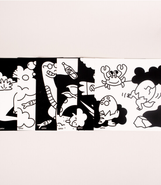 OMY Velvet Coloring Kadife Boya Kartları // Dino