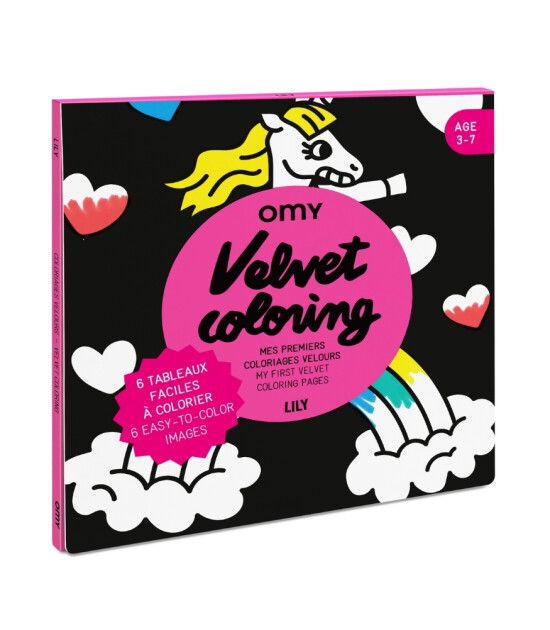 OMY Velvet Coloring Kadife Boya Kartları // Lily