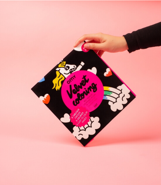 OMY Velvet Coloring Kadife Boya Kartları // Lily