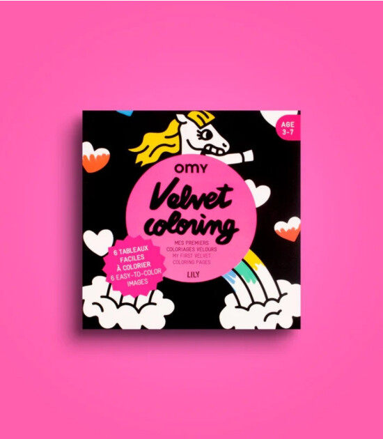 OMY Velvet Coloring Kadife Boya Kartları // Lily