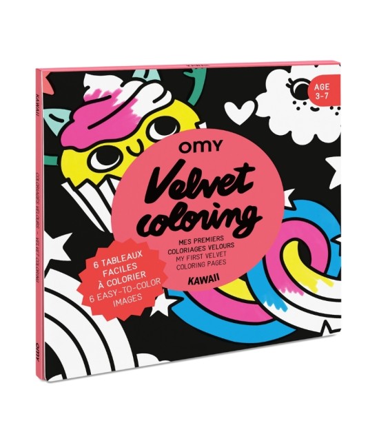 OMY Velvet Coloring Kadife Boya Kartları // Lily