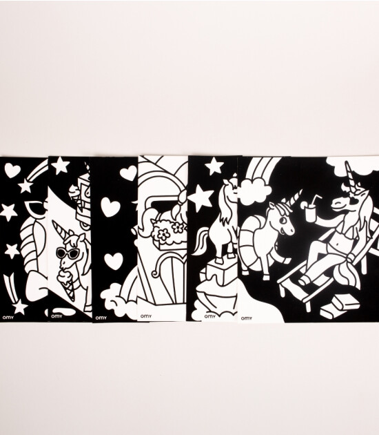 OMY Velvet Coloring Kadife Boya Kartları // Lily