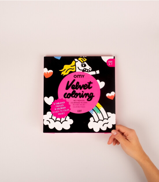 OMY Velvet Coloring Kadife Boya Kartları // Lily