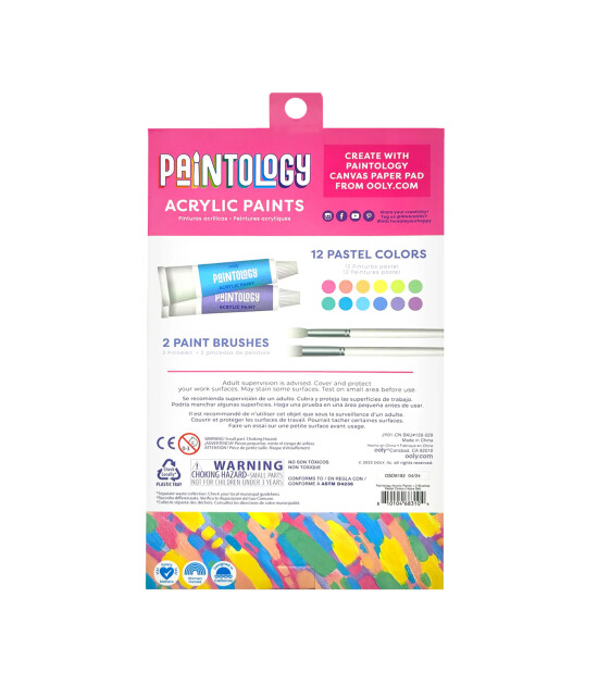 Ooly Paintology Akrilik 12’li Boya Seti - Pastel Renkler