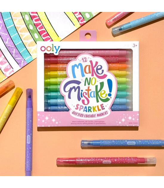Ooly x Make No Mistake Glitter Silinebilir Ke&ccedil;eli Kalem (12 Adet)