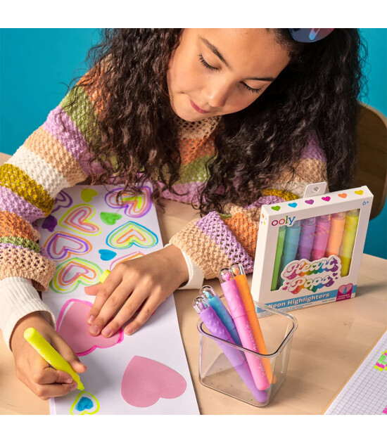 Ooly Heart Pops Neon Highlighter Seti (6 Adet)