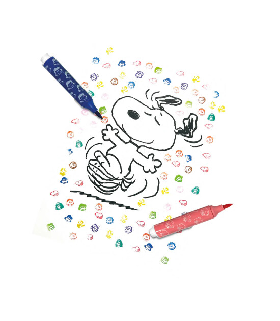 Ooly x Peanuts Çift Uçlu Fırça & Damga Keçeli Kalem (12 Adet)