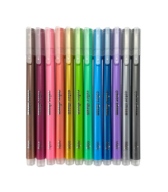 Ooly Color Sheen Jel Kalem 12’li Metalik Renkler