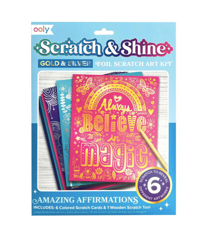 Ooly Scratch and Shine Folyo Sanat Seti // Amazing Affirmations