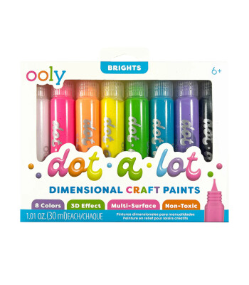 Ooly Dot-A-Lot Boya T&uuml;pleri - Klasik Renkler (8 Adet)