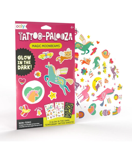 Ooly Tattoo Palooza Glow in the Dark Ge&ccedil;ici D&ouml;vme Seti - Magic Moonbeams