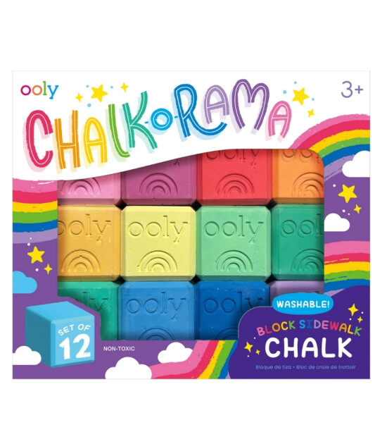 Ooly Chalk-O-Rama Dış Mekan Tebeşirii (12 Adet)