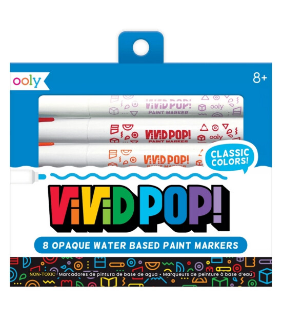 Ooly Vivid Pop! Su Bazlı Keçeli Kalem (8 Adet)