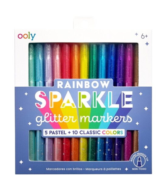 Ooly Rainbow Sparkle Simi Ke&ccedil;eli Kalem (15 Adet)