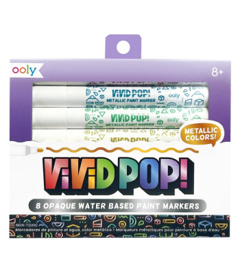 Ooly Vivid Pop! Su Bazlı Keçeli Kalem // Metalik (8 Adet)
