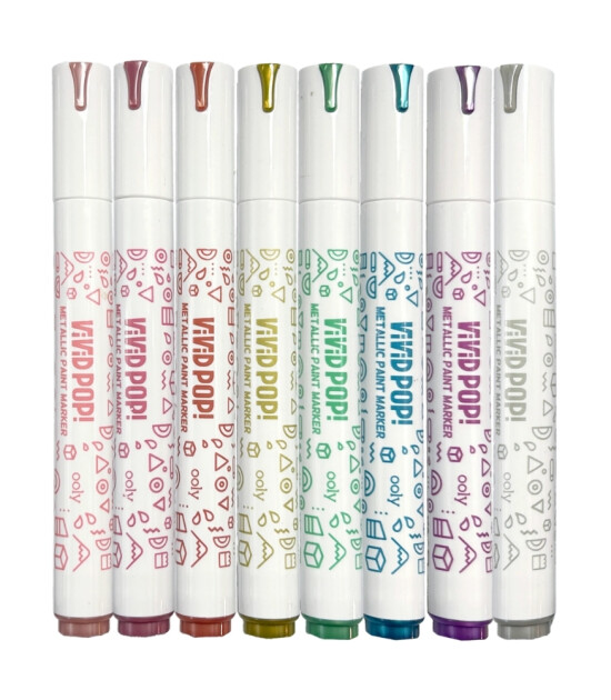 Ooly Vivid Pop! Su Bazlı Keçeli Kalem // Metalik (8 Adet)