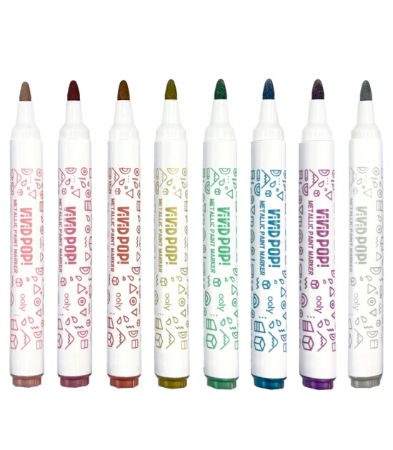 Ooly Vivid Pop! Su Bazlı Keçeli Kalem // Metalik (8 Adet)