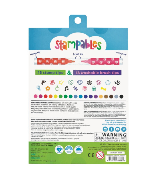 Ooly Stampables Çift Uçlu Keçeli Kalem (18 Adet)