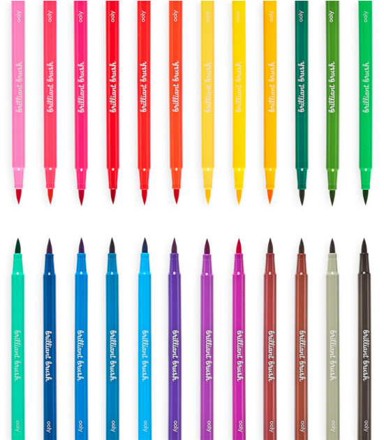 Ooly Brilliant Brush Fırça Uçlu Keçeli Kalem Seti (24 Adet)
