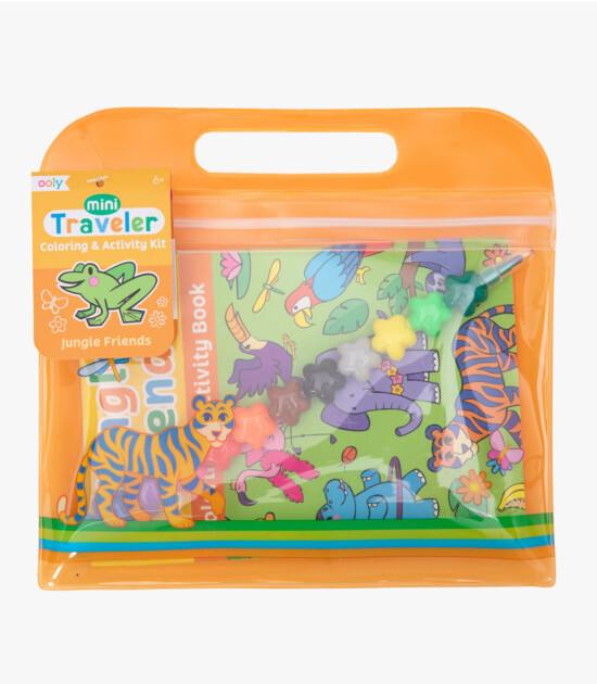 Ooly Mini Traveler Boyama ve Aktivite Çantası // Jungle Friends