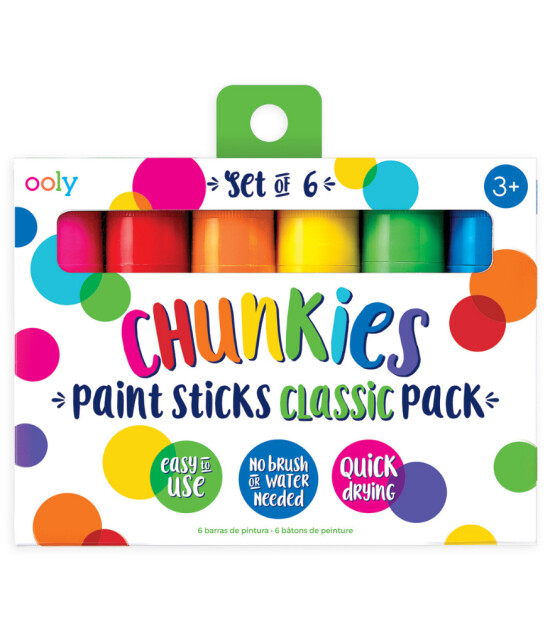Ooly Chunkies Pastel Boya Klasik Renkler (6 Adet)