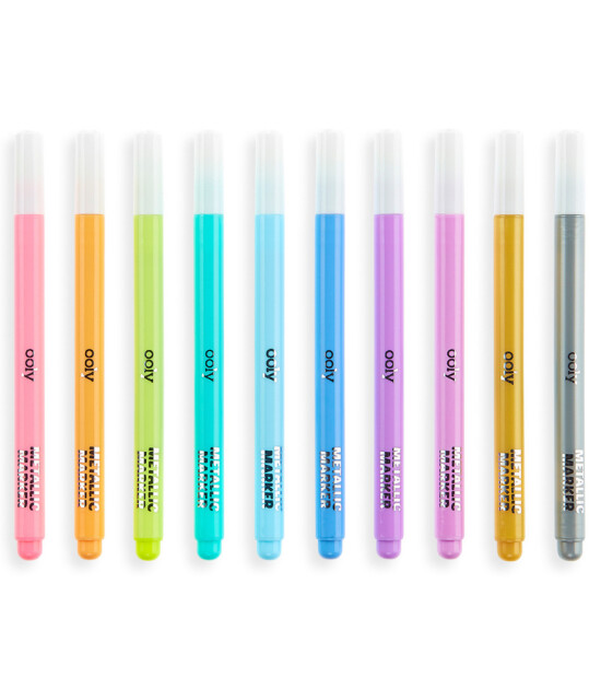 Ooly Color Lustre Fırça Uçlu Metalik Kalem Seti (10 Adet)