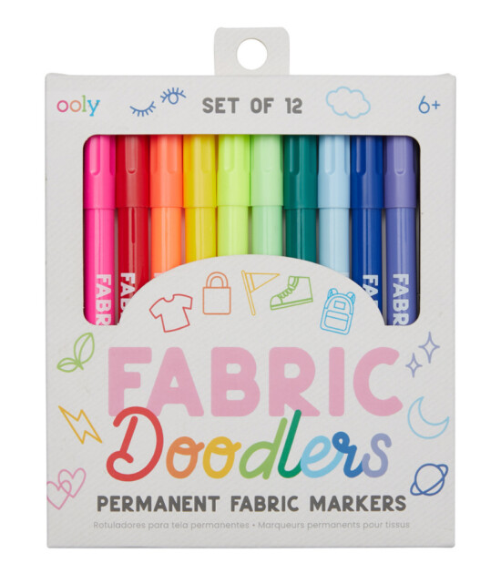 Ooly Fabric Doodlers Kumaş Boya Kalemi Seti (12 Adet)