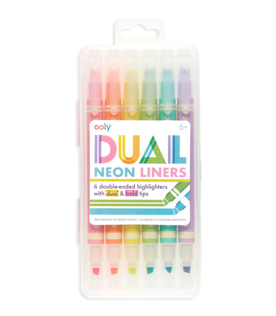 Ooly Dual Çift Uçlu Neon Highlighter (6 Adet)