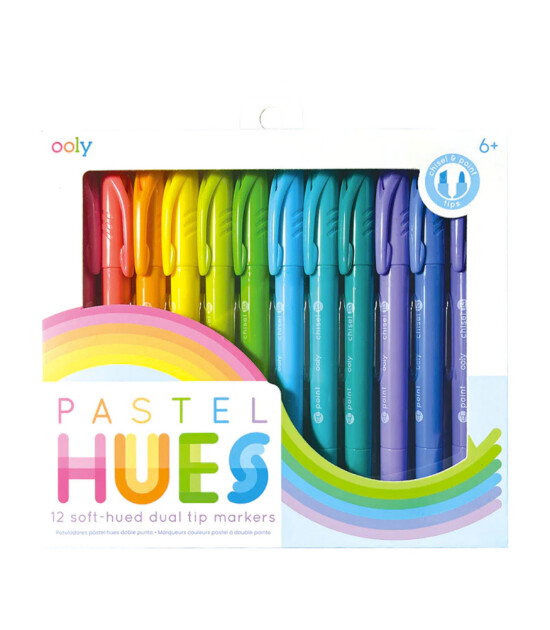 Ooly Pastel Hues &Ccedil;ift U&ccedil;lu Ke&ccedil;eli Kalem (12 Adet)