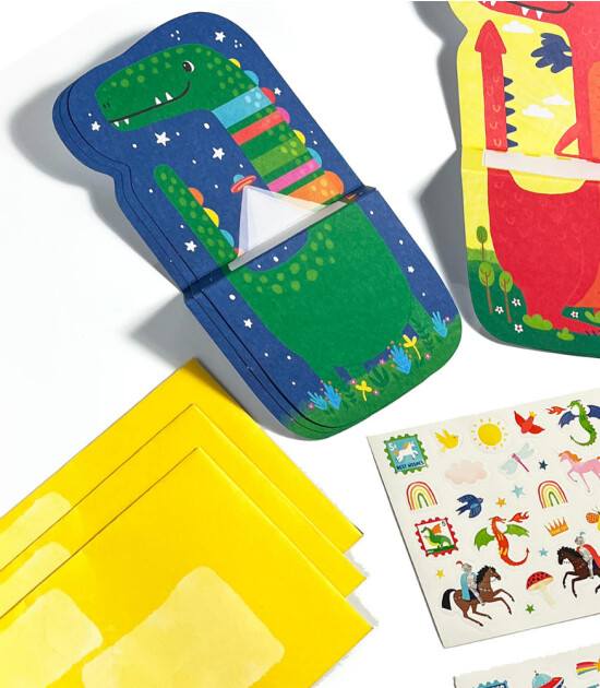 Ooly Tiny Tadas Not Kartları ve Sticker Seti // Dinos & Dragons