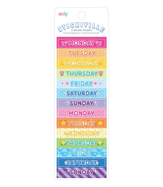 Ooly Stickiville Çıkartmalar // Days of the Week