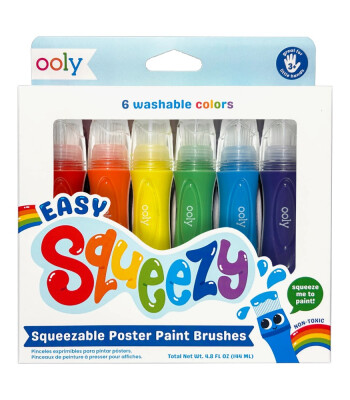Ooly Easy Squeezy Sıkılabilir Fırça Uçlu Boya (6 Adet)