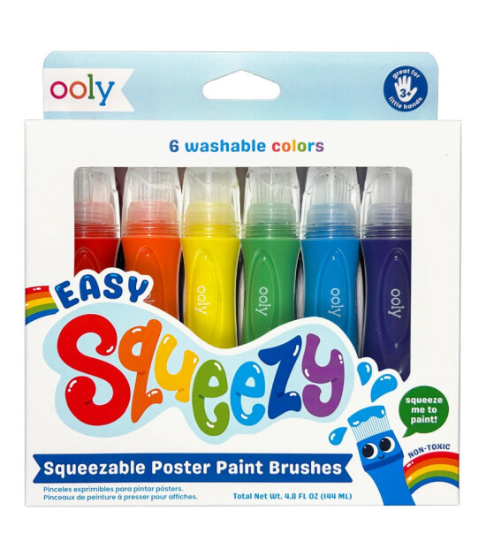 Ooly Easy Squeezy Sıkılabilir Fırça Uçlu Boya (6 Adet)