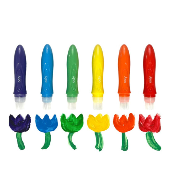 Ooly Easy Squeezy Sıkılabilir Fırça Uçlu Boya (6 Adet)