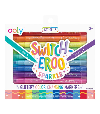 Ooly Switch-eroo Glitter Sparkle Renk Değiştiren Keçeli Kalem Seti (12 Adet)