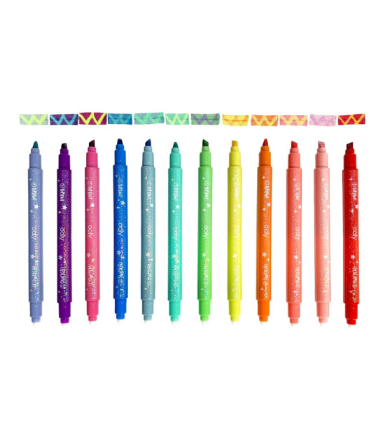 Ooly Switch-eroo Glitter Sparkle Renk Değiştiren Keçeli Kalem Seti (12 Adet)