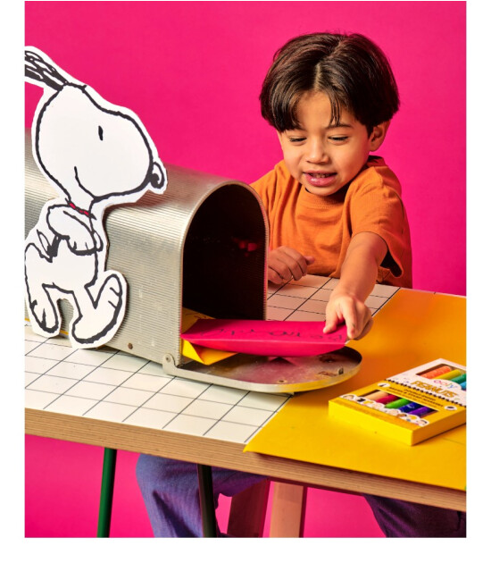 Ooly x Peanuts Çift Uçlu Fırça & Damga Keçeli Kalem (12 Adet)