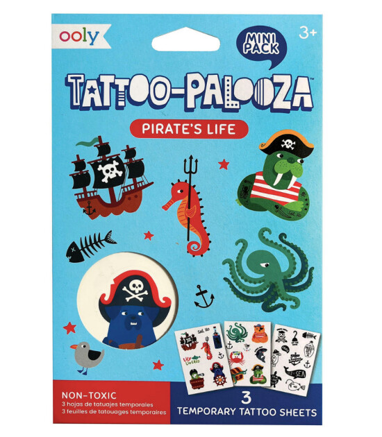 Ooly Tattoo Palooza Geçici Mini Dövme Seti // Pirate’s Life