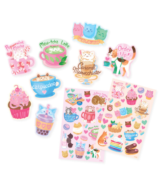 Ooly Kokulu Sticker Seti // Cat Cafe