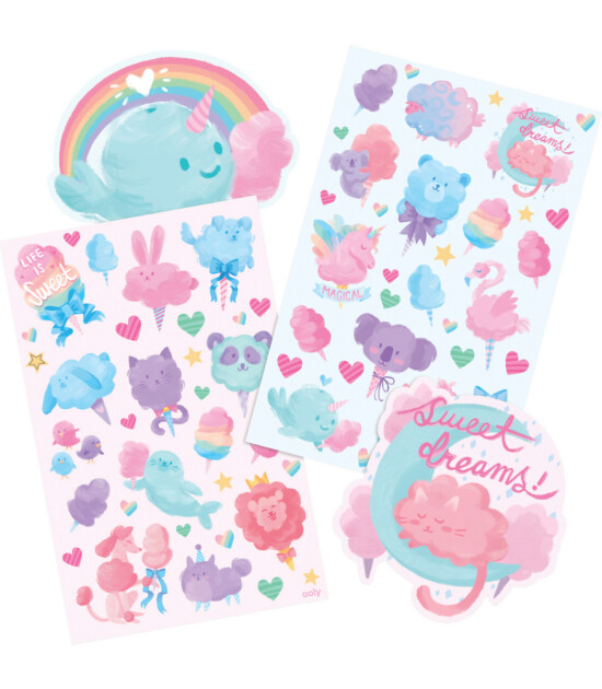 Ooly Kokulu Sticker Seti // Fluffy Cotton Candy